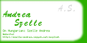 andrea szelle business card